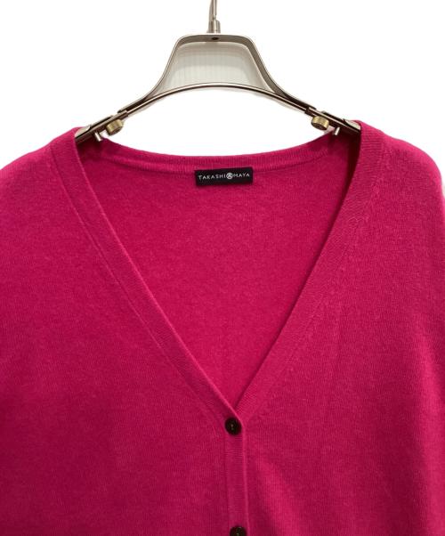 TAKASHIMAYA（高島屋）TAKASHIMAYA (高島屋) カシミヤカーディガン ショッキングピンク サイズ:XLの古着・服飾アイテム