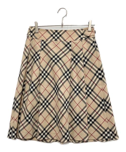 BURBERRY LONDON（バーバリーロンドン）BURBERRY LONDON (バーバリーロンドン) ノバチェックウールスカート アイボリー サイズ:38の古着・服飾アイテム