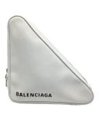 BALENCIAGAバレンシアガ）の古着「トライアングルクラッチバッグ」｜ホワイト