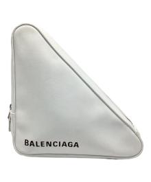 BALENCIAGA（バレンシアガ）の古着「トライアングルクラッチバッグ」｜ホワイト