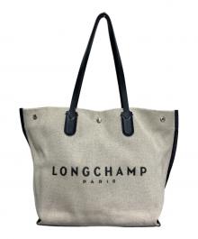 LONGCHAMP（ロンシャン）の古着「ロゾ エッセンシャルL トートバッグ」｜アイボリー×ブラック