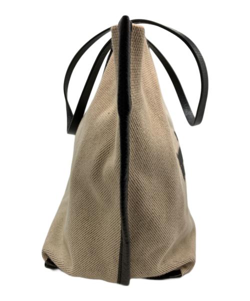 LONGCHAMP（ロンシャン）LONGCHAMP (ロンシャン) ロゾ エッセンシャルL トートバッグ アイボリー×ブラックの古着・服飾アイテム