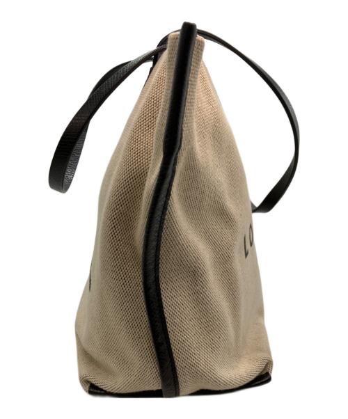 LONGCHAMP（ロンシャン）LONGCHAMP (ロンシャン) ロゾ エッセンシャルL トートバッグ アイボリー×ブラックの古着・服飾アイテム