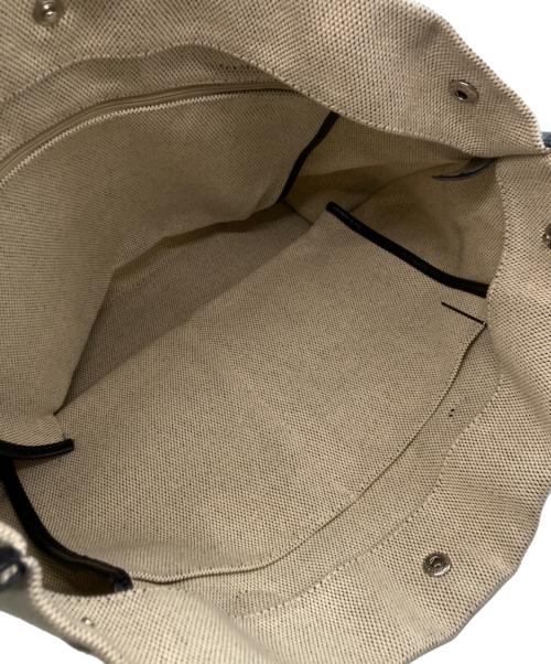 LONGCHAMP（ロンシャン）LONGCHAMP (ロンシャン) ロゾ エッセンシャルL トートバッグ アイボリー×ブラックの古着・服飾アイテム