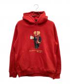 POLO RALPH LAURENポロ・ラルフローレン）の古着「ポロベアパーカー」｜レッド