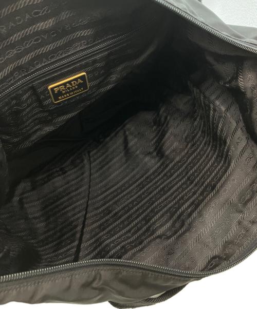 PRADA（プラダ）PRADA (プラダ) フリンジナイロントートバッグ ブラックの古着・服飾アイテム