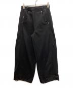 SLYスライ）の古着「DENIM DETAIL SW パンツ」｜ブラック