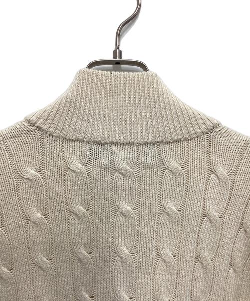 POLO RALPH LAUREN（ポロ・ラルフローレン）POLO RALPH LAUREN (ポロ・ラルフローレン) ハーフジップケーブルニット ベージュ サイズ:Lの古着・服飾アイテム