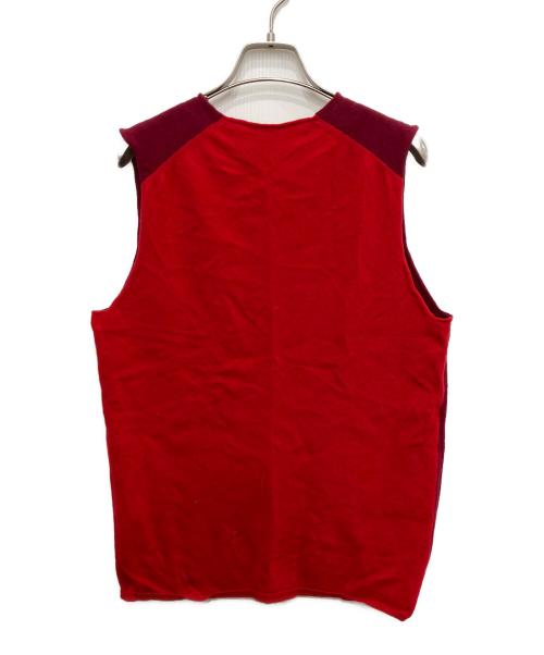 COMME des GARCONS（コムデギャルソン）COMME des GARCONS (コムデギャルソン) ノースリーブニット レッド サイズ:Sの古着・服飾アイテム