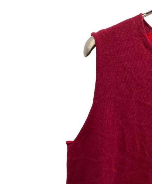 COMME des GARCONS（コムデギャルソン）COMME des GARCONS (コムデギャルソン) ノースリーブニット レッド サイズ:Sの古着・服飾アイテム