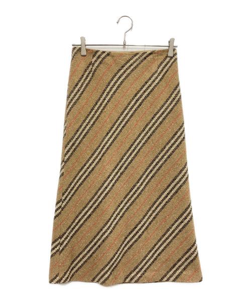 BURBERRY（バーバリー）BURBERRY (バーバリー) ウールロングフレアスカート ベージュ サイズ:38の古着・服飾アイテム