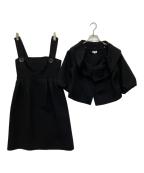 FOXEYフォクシー）の古着「ジャケット+カシミヤ混キャミソールワンピース」｜ブラック
