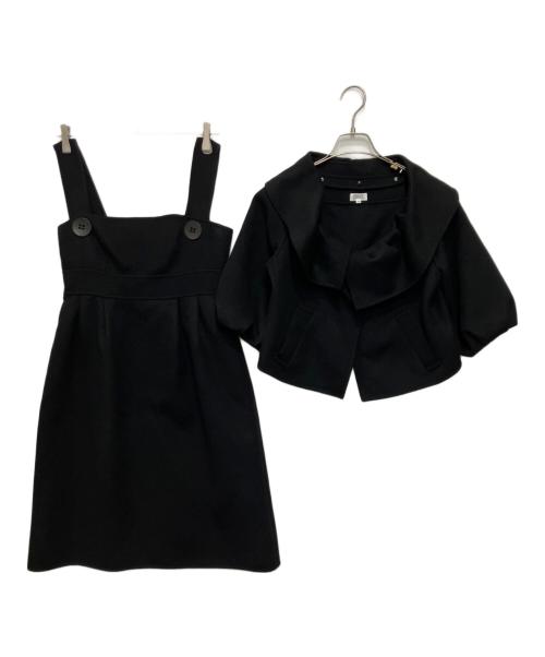 FOXEY（フォクシー）FOXEY (フォクシー) ジャケット+カシミヤ混キャミソールワンピース ブラック サイズ:38の古着・服飾アイテム