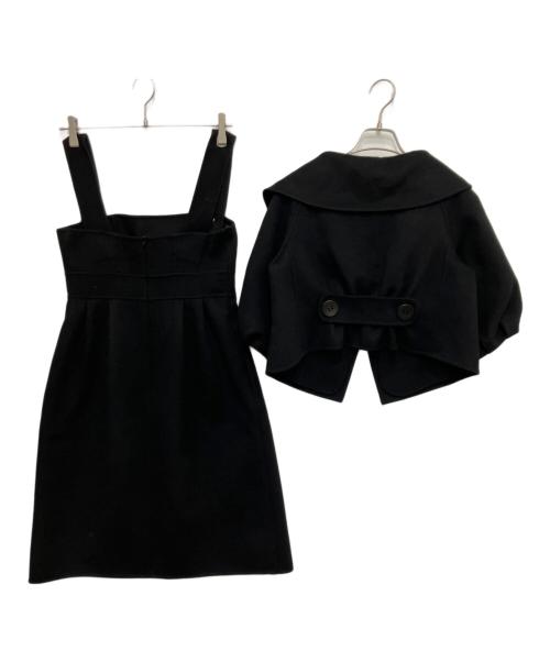 FOXEY（フォクシー）FOXEY (フォクシー) ジャケット+カシミヤ混キャミソールワンピース ブラック サイズ:38の古着・服飾アイテム