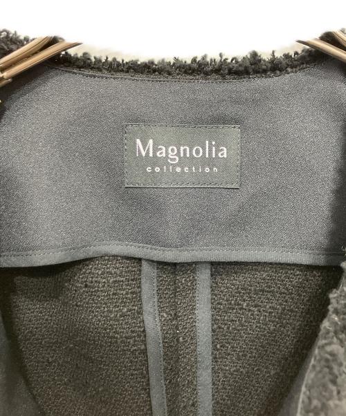 Magnolia collection（マグノリアコレクション）Magnolia collection (マグノリアコレクション) 長袖ツイードジャケット ブラック サイズ:36の古着・服飾アイテム