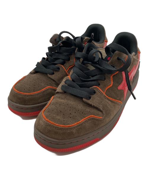 A BATHING APE（アベイシングエイプ）A BATHING APE (アベイシングエイプ) SK8 STA BROWN/RED ブラウン×レッド サイズ: 26cmの古着・服飾アイテム