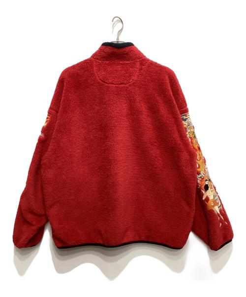 doublet（ダブレット）doublet (ダブレット) POLYESTER FLEECE HALF ZIP PULLOVER レッド サイズ:Mの古着・服飾アイテム