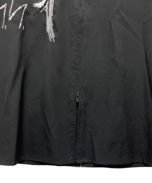 Yohji Yamamoto pour homme（ヨウジヤマモト プールオム）Yohji Yamamoto pour homme (ヨウジヤマモト プールオム) スパンコールジップアップシャツ ブラック サイズ:SIZE3の古着・服飾アイテム