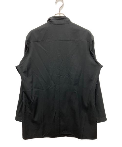 Yohji Yamamoto pour homme（ヨウジヤマモト プールオム）Yohji Yamamoto pour homme (ヨウジヤマモト プールオム) スパンコールジップアップシャツ ブラック サイズ:3の古着・服飾アイテム