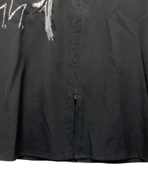 Yohji Yamamoto pour homme（ヨウジヤマモト プールオム）Yohji Yamamoto pour homme (ヨウジヤマモト プールオム) スパンコールジップアップシャツ ブラック サイズ:3の古着・服飾アイテム