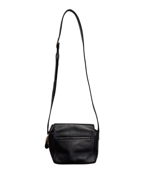 Christian Dior（クリスチャン ディオール）Christian Dior (クリスチャン ディオール) ロゴチャームフラップショルダーバッグ ブラックの古着・服飾アイテム