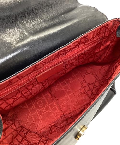 Christian Dior（クリスチャン ディオール）Christian Dior (クリスチャン ディオール) ロゴチャームフラップショルダーバッグ ブラックの古着・服飾アイテム