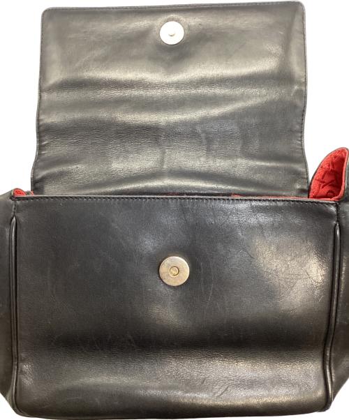 Christian Dior（クリスチャン ディオール）Christian Dior (クリスチャン ディオール) ロゴチャームフラップショルダーバッグ ブラックの古着・服飾アイテム