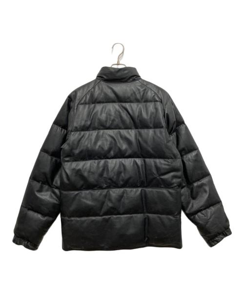 A BATHING APE（アベイシングエイプ）A BATHING APE (アベイシングエイプ) レザーダウンジャケット ブラック サイズ:Lの古着・服飾アイテム