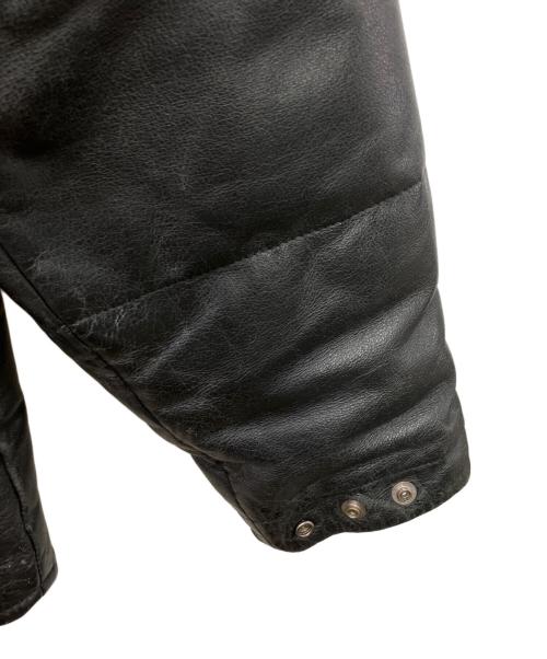 A BATHING APE（アベイシングエイプ）A BATHING APE (アベイシングエイプ) レザーダウンジャケット ブラック サイズ:Lの古着・服飾アイテム
