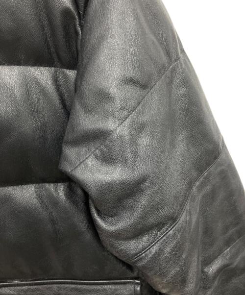 A BATHING APE（アベイシングエイプ）A BATHING APE (アベイシングエイプ) レザーダウンジャケット ブラック サイズ:Lの古着・服飾アイテム