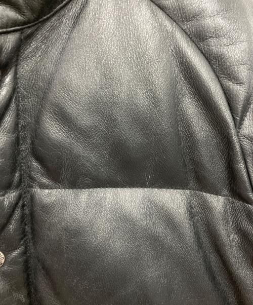 A BATHING APE（アベイシングエイプ）A BATHING APE (アベイシングエイプ) レザーダウンジャケット ブラック サイズ:Lの古着・服飾アイテム