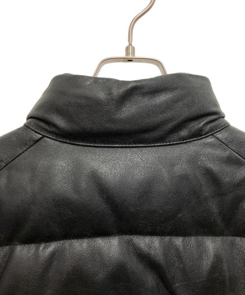 A BATHING APE（アベイシングエイプ）A BATHING APE (アベイシングエイプ) レザーダウンジャケット ブラック サイズ:Lの古着・服飾アイテム