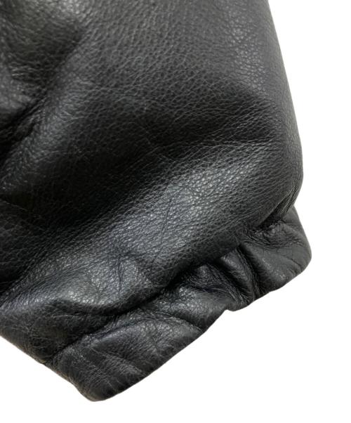 A BATHING APE（アベイシングエイプ）A BATHING APE (アベイシングエイプ) レザーダウンジャケット ブラック サイズ:Lの古着・服飾アイテム