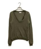 RED VALENTINOレッドヴァレンティノ）の古着「カシミヤVネックニット」｜カーキ