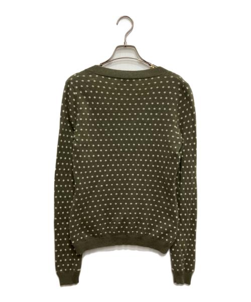 RED VALENTINO（レッドヴァレンティノ）RED VALENTINO (レッドヴァレンティノ) カシミヤVネックニット カーキ サイズ:不明の古着・服飾アイテム
