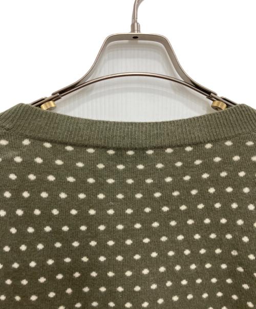 RED VALENTINO（レッドヴァレンティノ）RED VALENTINO (レッドヴァレンティノ) カシミヤVネックニット カーキ サイズ:不明の古着・服飾アイテム