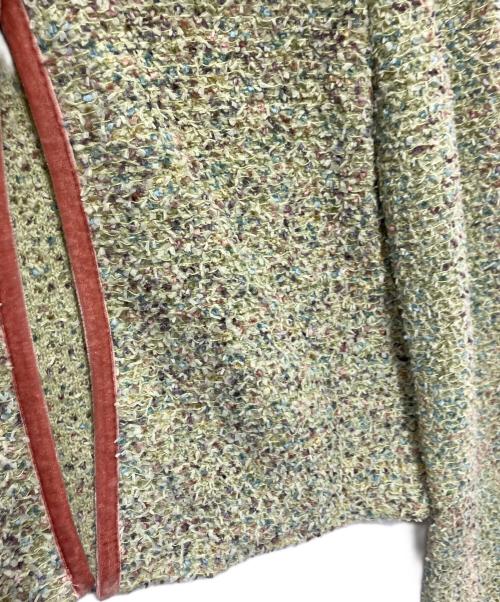 FOXEY（フォクシー）FOXEY (フォクシー) ツイードジャケット 黄緑 サイズ:40の古着・服飾アイテム
