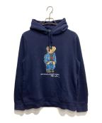 POLO RALPH LAURENポロ・ラルフローレン）の古着「ポロベアプルオーバーパーカー」｜ネイビー