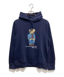 POLO RALPH LAUREN（ポロ・ラルフローレン）の古着「ポロベアプルオーバーパーカー」｜ネイビー
