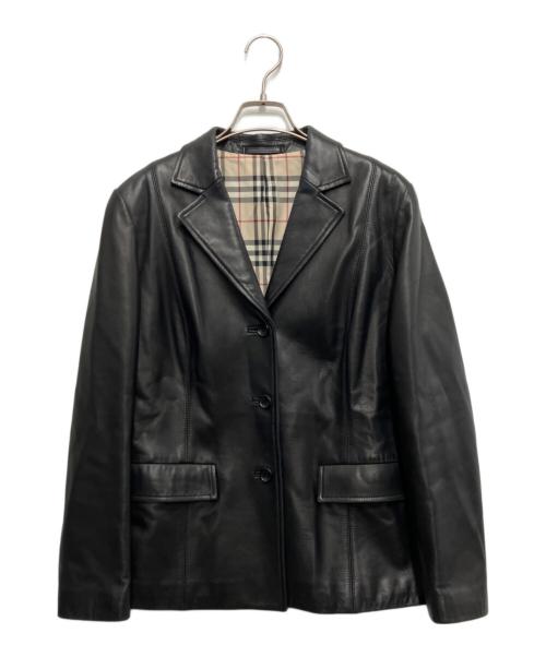BURBERRY LONDON（バーバリーロンドン）BURBERRY LONDON (バーバリーロンドン) ラムレザー3Bジャケット ブラック サイズ:13の古着・服飾アイテム