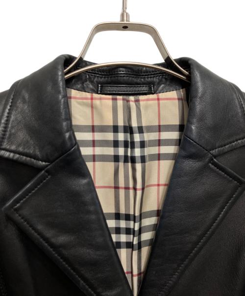 BURBERRY LONDON（バーバリーロンドン）BURBERRY LONDON (バーバリーロンドン) ラムレザー3Bジャケット ブラック サイズ:13の古着・服飾アイテム