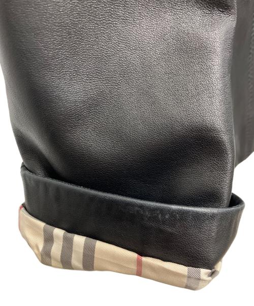 BURBERRY LONDON（バーバリーロンドン）BURBERRY LONDON (バーバリーロンドン) ラムレザー3Bジャケット ブラック サイズ:13の古着・服飾アイテム