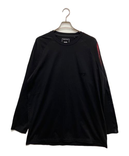 Y-3（ワイスリー）Y-3 (ワイスリー) OVERSIZED GRADIENT STRIPES LONG SLEEVE TEE ブラック サイズ:XLの古着・服飾アイテム