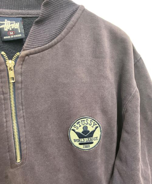 stussy（ステューシー）stussy (ステューシー) ハーフジップスウェット ネイビー サイズ:Mの古着・服飾アイテム