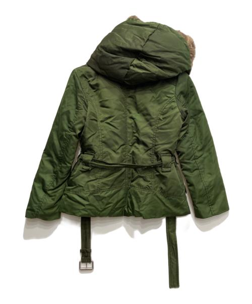 Max Mara WEEK END LINE（マックスマーラ ウイークエンドライン）Max Mara WEEK END LINE (マックスマーラ ウイークエンドライン) ファー付ダウンジャケット グリーン サイズ:38の古着・服飾アイテム