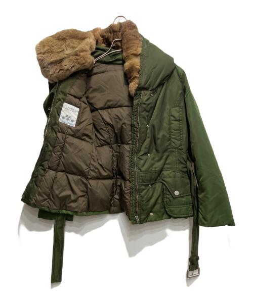 Max Mara WEEK END LINE（マックスマーラ ウイークエンドライン）Max Mara WEEK END LINE (マックスマーラ ウイークエンドライン) ファー付ダウンジャケット グリーン サイズ:38の古着・服飾アイテム