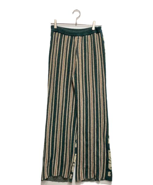 LEINWANDE（ラインヴァンド）LEINWANDE (ラインヴァンド) パイルニットパンツ グリーン サイズ:freeの古着・服飾アイテム