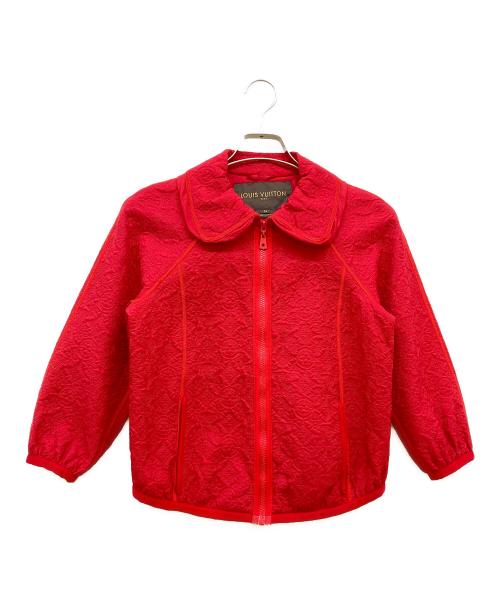 LOUIS VUITTON（ルイ ヴィトン）LOUIS VUITTON (ルイ ヴィトン) ジャガードジップアップジャケット レッド サイズ:34の古着・服飾アイテム