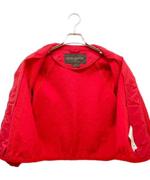 LOUIS VUITTON（ルイ ヴィトン）LOUIS VUITTON (ルイ ヴィトン) ジャガードジップアップジャケット レッド サイズ:34の古着・服飾アイテム