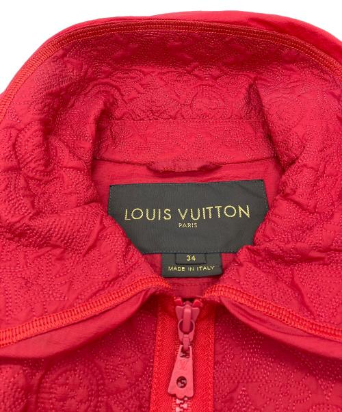 LOUIS VUITTON（ルイ ヴィトン）LOUIS VUITTON (ルイ ヴィトン) ジャガードジップアップジャケット レッド サイズ:34の古着・服飾アイテム